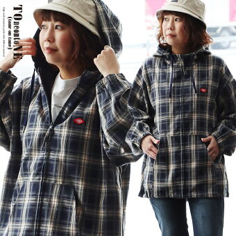 ＰＡＴＹ マウンテンパーカー 長袖 春 ワイド サラサラ 薄手 軽い チェック柄 ギンガム ハイネック 袖口ゴム シャツパーカー