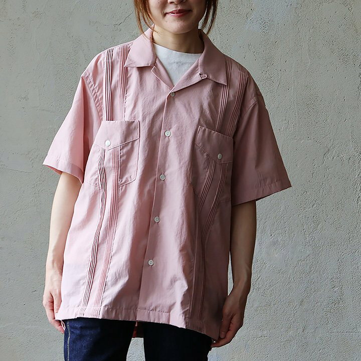 楽天市場】キューバシャツ シャツ 5分袖 メンズ レディース 開襟 