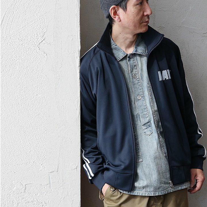 楽天市場】トラックジャケット ジャージ 長袖 メンズ レディース USNAオフィシャルライセンスサイドライントラックジャケットNAVYダブルジップ