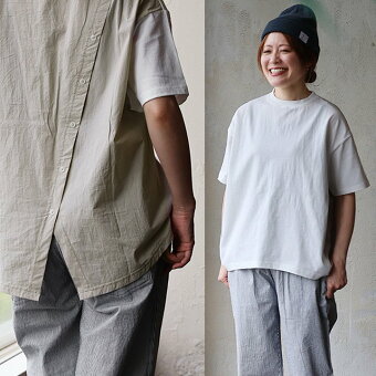 Tシャツ 5分袖 クルーネック 異素材切り替え バックシャン 綿100 コットン 薄手 通気性 着痩せ パティ ルコリ