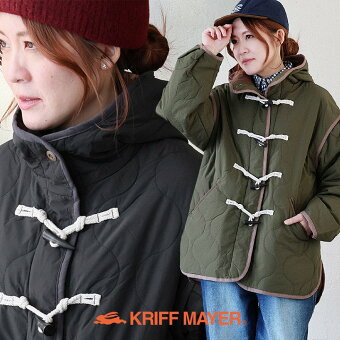 KRIFF MAYER(クリフメイヤー) クリフメイヤー ジャケット コート キルティング ナイロン 薄中綿 裏地付き トグル ボタン 暖かい パティ