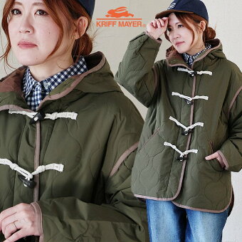 KRIFF MAYER(クリフメイヤー) クリフメイヤー ジャケット コート キルティング ナイロン 薄中綿 裏地付き トグル ボタン 暖かい パティ