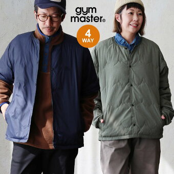 ジムマスター(gymmaster) ジムマスター ジャケット キルティング 5分袖 長袖 リバーシブル ノーカラー 中綿 軽い 暖かい 重ね着 パティ
