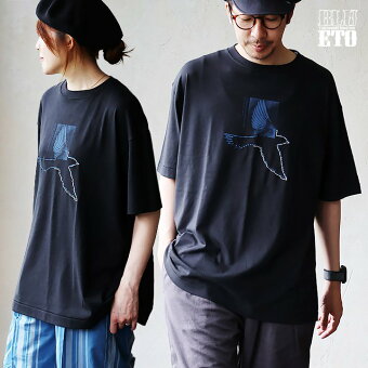 ＰＡＴＹ 涼しい Tシャツ 5分袖 半袖 しっかり 丈夫 コットン 重ね着 透けない 丈夫 スワロウ ツバメ 燕 プリント 刺繡 ブルート