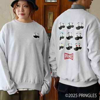 スウェット 長袖 クルーネック ワッペン サガラ刺繍 キャラクター 裏毛 袖リブ 大きいサイズ カジュアル 秋 冬 春 パティ