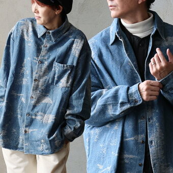 レボ(REVO.) ジャケット デニムジャケット クラッシュ ジャガード織り コットン ポリエステル 体型カバー パティ