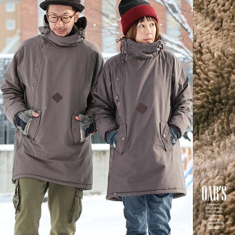 オールズ(OAR'S) コート 裏ボア 斜めジップ Wジップ 軽量 撥水 防風 袖リブ ミドル丈 ジップポケット 冬アウター パティ オールズ