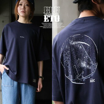 ＰＡＴＹ tシャツ 半袖 ゆったり カジュアル 大きいサイズ おしゃれ 天体観測 プリント ゆる ビッグシルエット ブルート