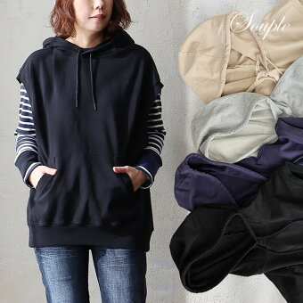 ＰＡＴＹ ベスト パーカー 着やせ 重ね着 すっきり ワイドシルエット スウェット スエット 裏毛 プルオーバー カジュアル パティ スプル