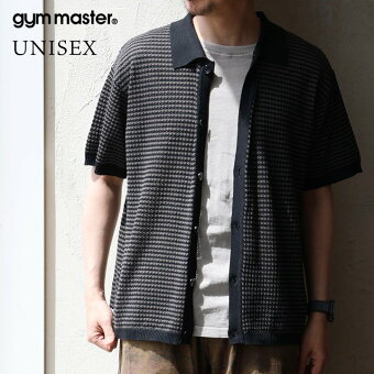 ジムマスター(gymmaster) ジムマスター シャツ メッシュニットシャツ 5分袖 重ね着 ボーダー コットン 柔らかい 軽い 涼しい パティ