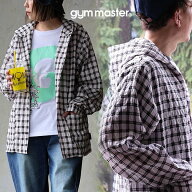gym master ジムマスター ジャケット フード付き メンズ レディース チェック柄 シアサッカー メッシュ …