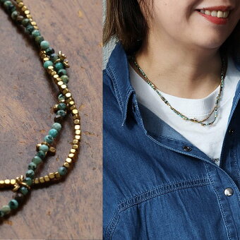 ネックレス 二連ネックレス 金属 ビーズ 磁石 シルバー プレゼント 贈り物 カジュアル ヴィンテージ お洒落 パティ