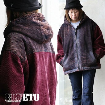 ＰＡＴＹ ブルゾン フーデッドブルゾン フード付き 中綿 コーデュロイ 切り替え ヴィンテージ風 カジュアル 暖かい ブルート