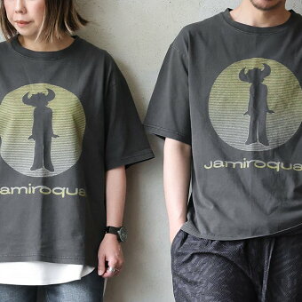 Tシャツ 半袖 クルーネック 綿100 コットン 褪せ色 ピグメント ジャミクロワイ プリント 大きいサイズ パティ