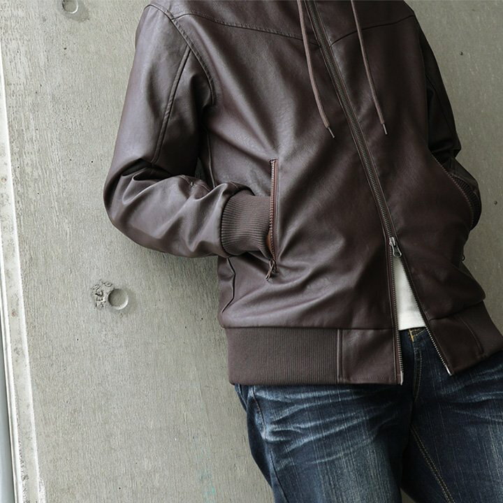 楽天市場】ブルゾン フェイクレザー レディース メンズ ライダース 