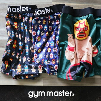 ジムマスター(gymmaster) ジムマスター パンツ 下着 ボクサーパンツ 総柄 ハッピーペイント マスクマン 覆面レスラー ストレッチ パティ