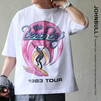 ジョンブル(Johnbull) ジョンブル Tシャツ 半袖 ツアーT プリント The Beach Boys ビーチボーイズ 綿100 コットン 滑らか パティ