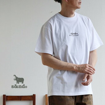 セカンド(s&nd) s＆nd セカンド Tシャツ 半袖 クルーネック 綿100 コットン 日本製 ロゴ プリント すっきり シンプル カジュアル 夏 パティ