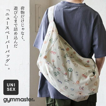 ジムマスター(gymmaster) ジムマスター ショルダーバッグ ニュースペーパーバッグ ショルダー 総柄 プリント タフ 中肉厚 59Ｌ た パティ