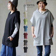着痩せ パーカー ベスト スウェット ワイド ロング丈 重ね着 プルオーバー 秋 レディース トップス ドル…