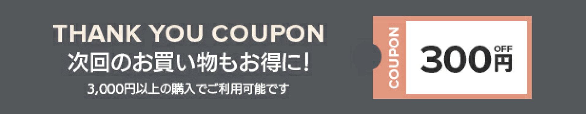 次回購入時300円クーポン