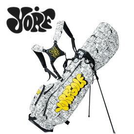 【送料無料】 YORF ヨルフ HUMAN柄キャディバッグ メンズ レディース ゴルフバッグ スタンド 9型 4口枠 総柄 おしゃれ 1086190301