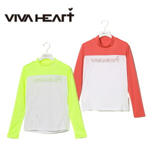 【送料無料】 40%OFF! VIVA HEART ビバハート レディース ゴルフ ゴルフウェア モックネック 長袖 バイカラー ストレッチ性 吸水速乾 スタイリッシュ 012-28211 セール SALE