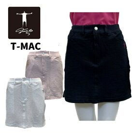 【送料無料】 SALE！ T-Mac ティーマック レディース ゴルフウェア スカート ゴルフスカート Dカン 裏地付き インナーショーツ付き 透け防止 通気性 ストレッチ性 速乾性 軽量 38/40 7423130216 セール