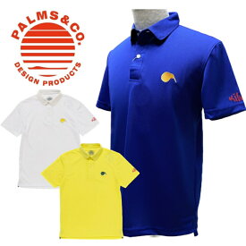 SALE！ KIWI&CO. PALMS&CO. キウィアンドコー メンズ ゴルフウェア 半袖ポロ ポロシャツ ラウンドカラー ストレッチ性 吸汗速乾性 通気性 UVカット S/M/L 送料無料 KIWI5SP03M231 セール