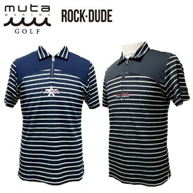 muta×ROCK DUDE ムータ ロックデュード メンズ ジップアップポロ ゴルフ ゴルフウェア ポロシャツ 02/03 M/L 11-164303 送料無料