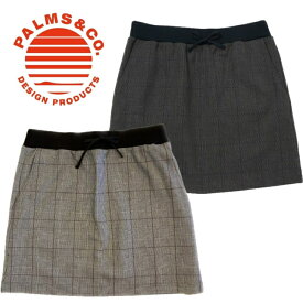 SALE！ Palms&co. KIWI＆CO. キウィアンドコー Lady's Brushed Lining Check Skirt レディース ゴルフウェア スカート チェックスカート クラシック ストレッチ性 ストレスフリー ウエスト調整可能 快適 裏起毛 送料無料 KIWI3SK01L233 セール