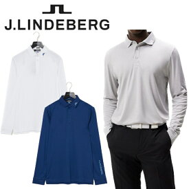 J.LINDEBERG Jリンドバーグ メンズ ゴルフウェア ポロシャツ 長袖ポロ 無地 シンプル リブ ストレッチ性 伸縮性 速乾性 44/46/48 S/M/L 送料無料 07129910 071-29910 セール