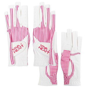 VIVAHEART ビバハート 両手プリントGolfグローブ レディース ゴルフ ゴルフグッズ ネイルカット ストレッチ 両手用 18〜21cm メール便 ギフト プレゼント 01391260 01398260 01399860