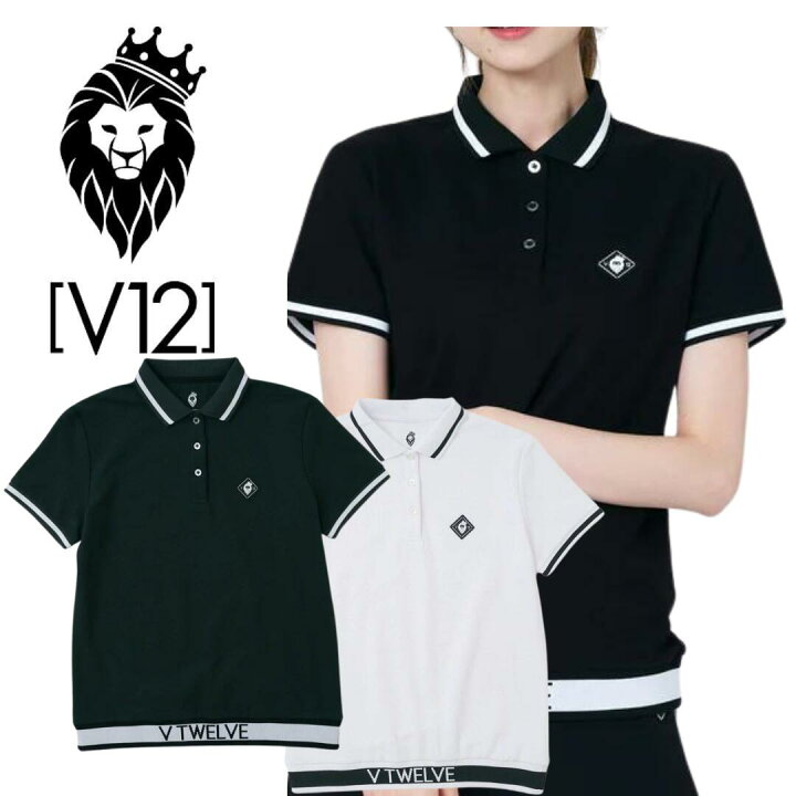 楽天市場】V12 ブイトゥエルブ RIBY POLO レディース ポロシャツ 半袖 