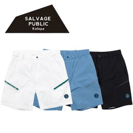 SALVAGE PUBLIC Kolepa サルベージパブリックコレパ Kamake’e テックショーツ メンズ ゴルフ ゴルフウェア ショートパンツ 吸水速乾性 UVカット S/M 白 黒 ブルー 送料無料 S25F0023J SVKS5017