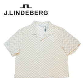 【送料無料】 J.LINDEBERG ジェイリンドバーグ Liv Crinkle Nylon Shirt レディース ゴルフウェア ポロシャツ 半袖ポロ 開襟シャツ サイズ42 大きめサイズ ストレッチ 吸水速乾 07285340 072-85340