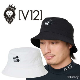 【送料無料】 V12 ブイトゥエルブ BIG FACE HAT メンズ レディース ゴルフ バケットハット バケハ DISNEY ディズニー サイズ調整可能 ギフト プレゼント V122615-CP02