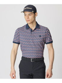 【SALE／70%OFF】【GOLF】ジグザグプリントポリエステルカノコポロシャツ(吸水速乾・UVカット) Paul Stuart ポール・スチュアート トップス ポロシャツ ブラック ブルー【RBA_E】【送料無料】[Rakuten Fashion]