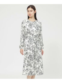 【SALE／28%OFF】【ウォッシャブル】ドローイングフラワー ワンピース Paul Stuart ポール・スチュアート ワンピース・ドレス ワンピース ピンク ホワイト【RBA_E】【送料無料】[Rakuten Fashion]