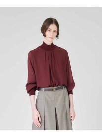 【Nikkei magazine掲載】【ウォッシャブル】ジョーゼットコンビ プルオーバー Paul Stuart ポール・スチュアート トップス シャツ・ブラウス ブラック ワインレッド グリーン【送料無料】[Rakuten Fashion]