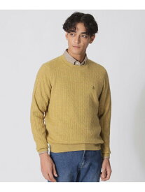 メランジケーブルクルーネックセーター Paul Stuart ポール・スチュアート トップス ニット レッド ブルー イエロー パープル【送料無料】[Rakuten Fashion]