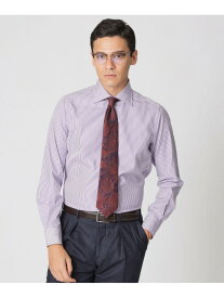 【Nikkei magazine掲載】ロンスト柄セミワイドカラードレスシャツ Paul Stuart ポール・スチュアート トップス シャツ・ブラウス ブルー グレー パープル【送料無料】[Rakuten Fashion]