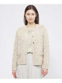 【ウォッシャブル】スラブミックスヤーン カーディガン Paul Stuart ポール・スチュアート トップス ニット ベージュ ホワイト【送料無料】[Rakuten Fashion]