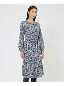 【WEB・一部店舗限定/ウォッシャブル】スモールフラワー ワンピース Paul Stuart ポール・スチュアート ワンピース・ドレス ワンピース ブラウン ブルー【送料無料】[Rakuten Fashion]