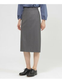 ウールストライプ スカート Paul Stuart ポール・スチュアート スカート その他のスカート グレー【送料無料】[Rakuten Fashion]