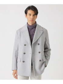 カシミヤブレンドビーバーPコート Paul Stuart ポール・スチュアート ジャケット・アウター ピーコート ブラック グレー【送料無料】[Rakuten Fashion]