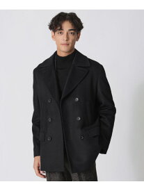 カシミヤブレンドビーバーPコート Paul Stuart ポール・スチュアート ジャケット・アウター ピーコート ブラック グレー【送料無料】[Rakuten Fashion]