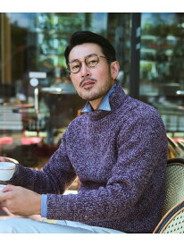 ネップメランジ タートルネックセーター Paul Stuart ポール・スチュアート トップス ニット パープル ネイビー【送料無料】[Rakuten Fashion]