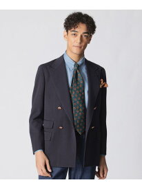 【数量限定】「COLLECTION LINE」ウールトリコチン ピークドワイドラペル ダブル4ボタンブレザー Paul Stuart ポール・スチュアート ジャケット・アウター テーラードジャケット・ブレザー ネイビー【送料無料】[Rakuten Fashion]