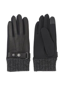 【WEB限定】レザーコンビグローブ Paul Stuart ポール・スチュアート ファッション雑貨 手袋 カーキグリーン グレー ブラック【送料無料】[Rakuten Fashion]